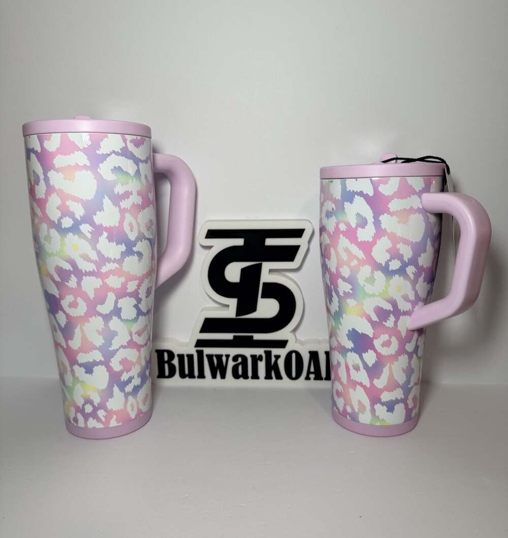 Ice Shaker Legend Series RAINBOW UNICORN LEOPARD 40oz + 32oz Tumbler Set NWT